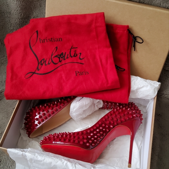 Christian Louboutin Shoes - NEW gorgeous Christian Louboutin Fifi Spikes in Rouge size 37